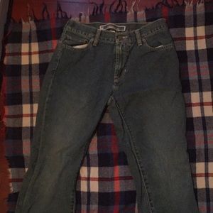 Dark-wash, straight fit jeans